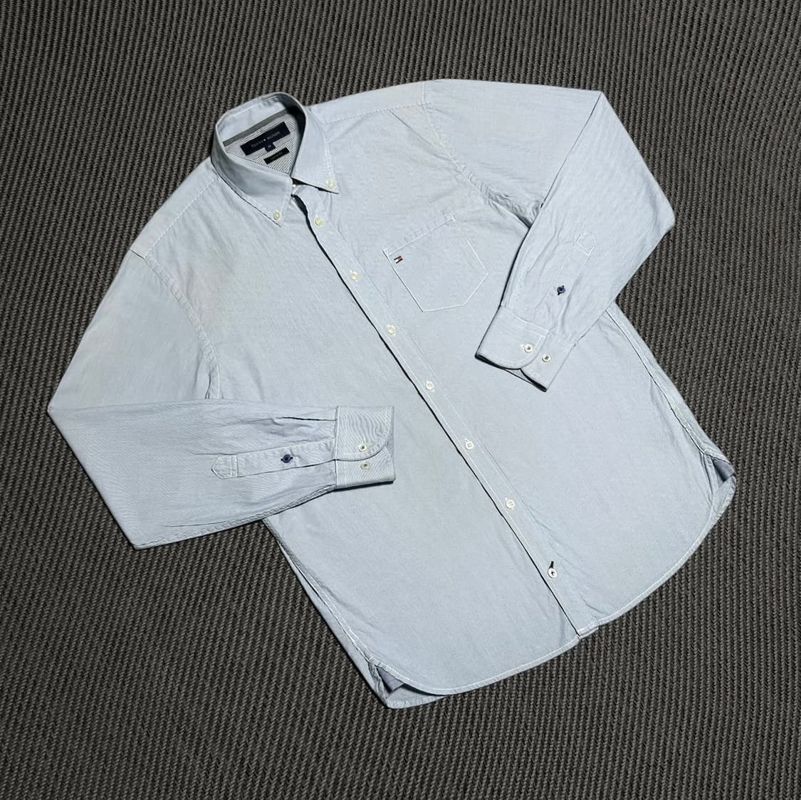 [L] Tommy 타미힐피거 커스텀핏 스트라이프 셔츠 상품이미지2