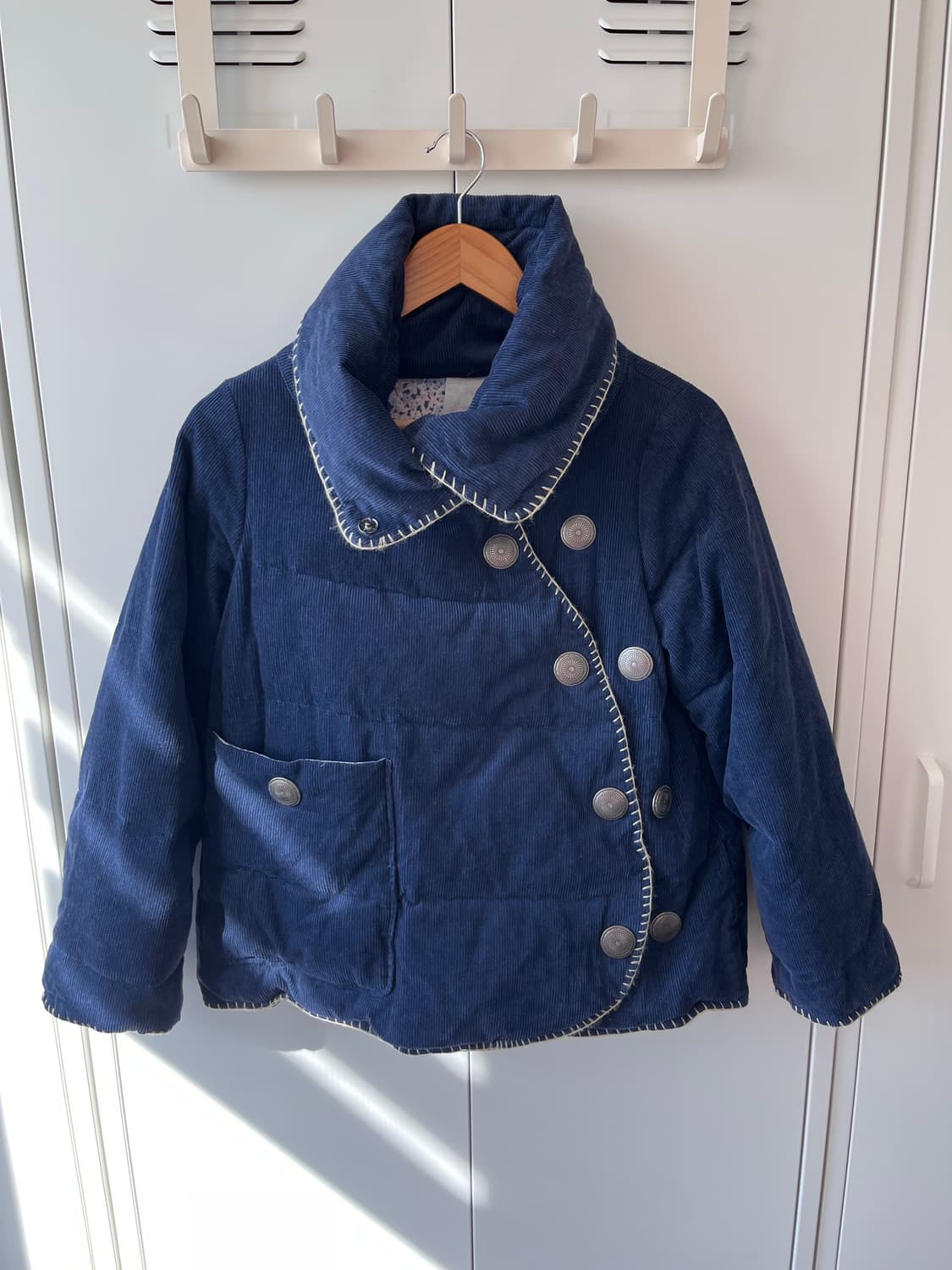 Nadesico 하이넥 사선 버튼 패딩 점퍼 상품이미지7