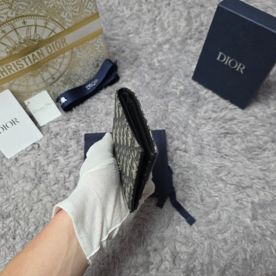 {클로젯}[24ss][크림 제품]디올 오블리크 반지갑 상품이미지8