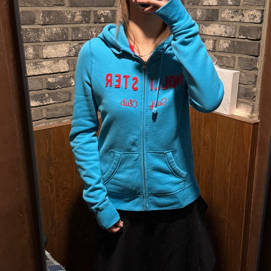 M) 홀리스터 자수 스펠로고 후드집업 상품이미지9