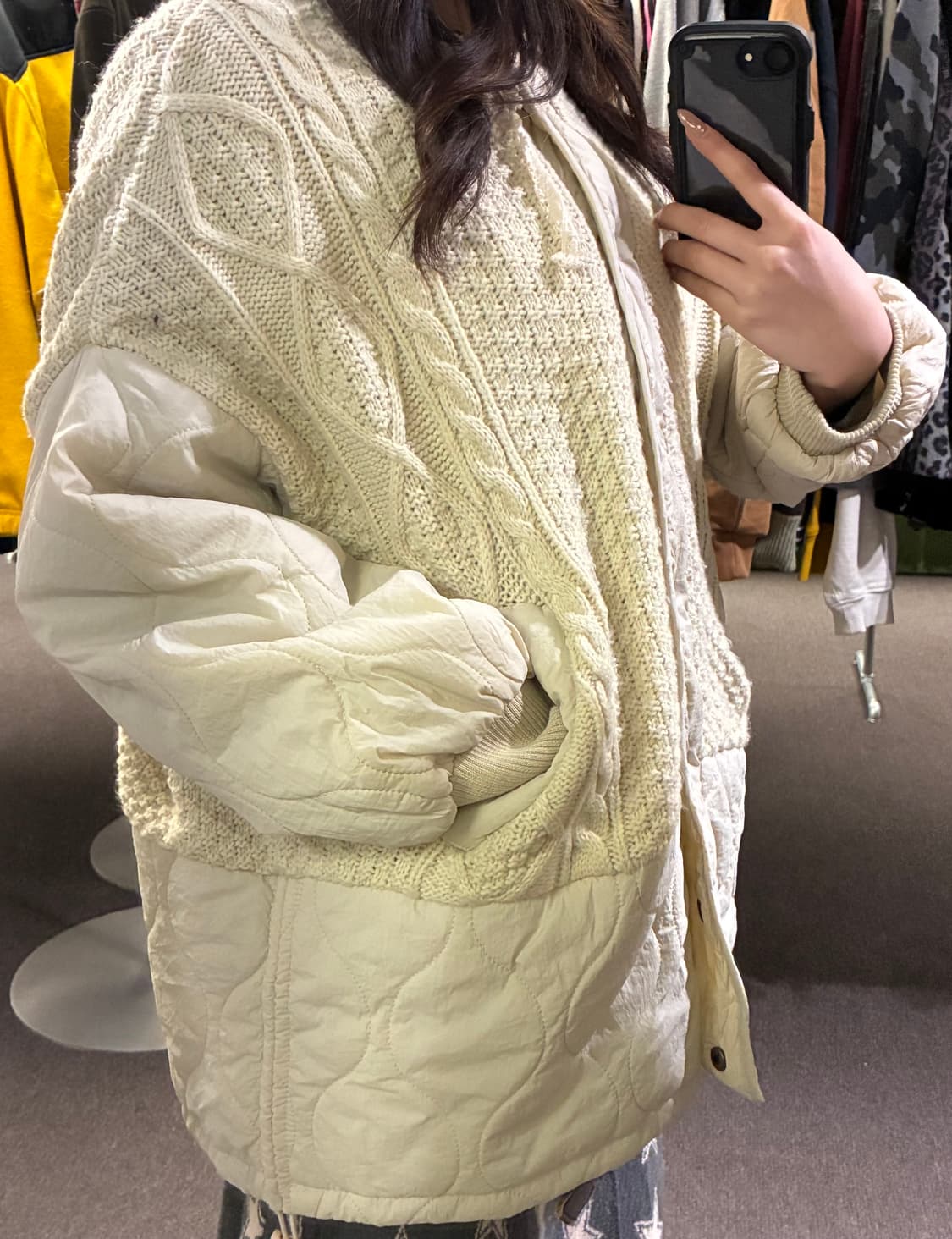 F)Japanese vintage 여성 절개 니트 자켓 상품이미지2