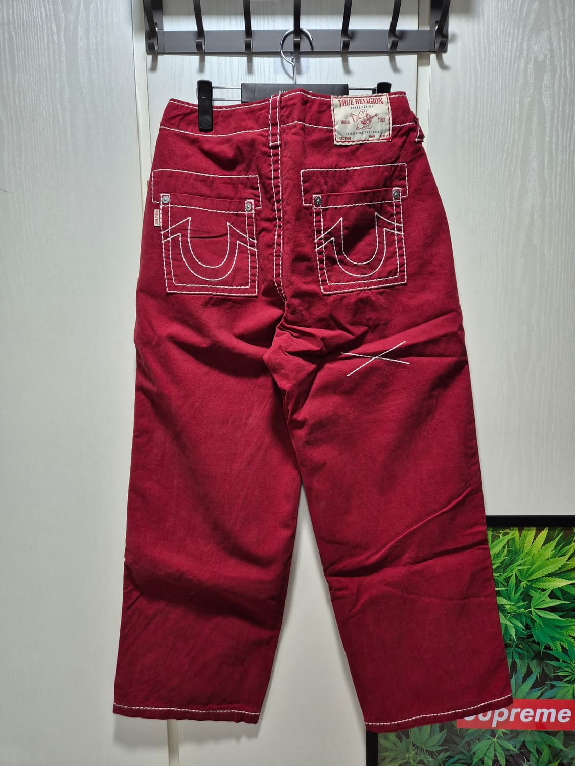 (타임세일)(새상품) 트루릴리젼 레드 와이드 팬츠 상품이미지10