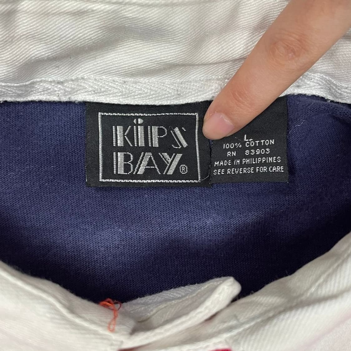 킵스 베이 코튼 배색 럭비 티셔츠 v0336 상품이미지5