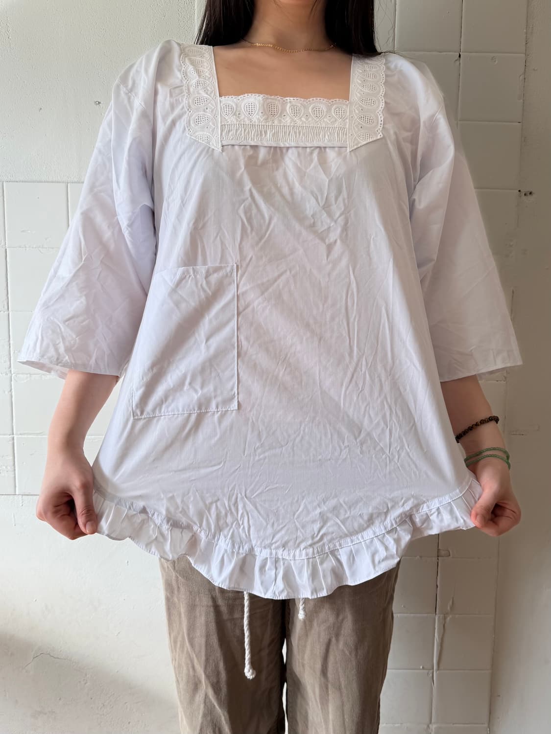 Vintage Lace Smock Apron 상품이미지2