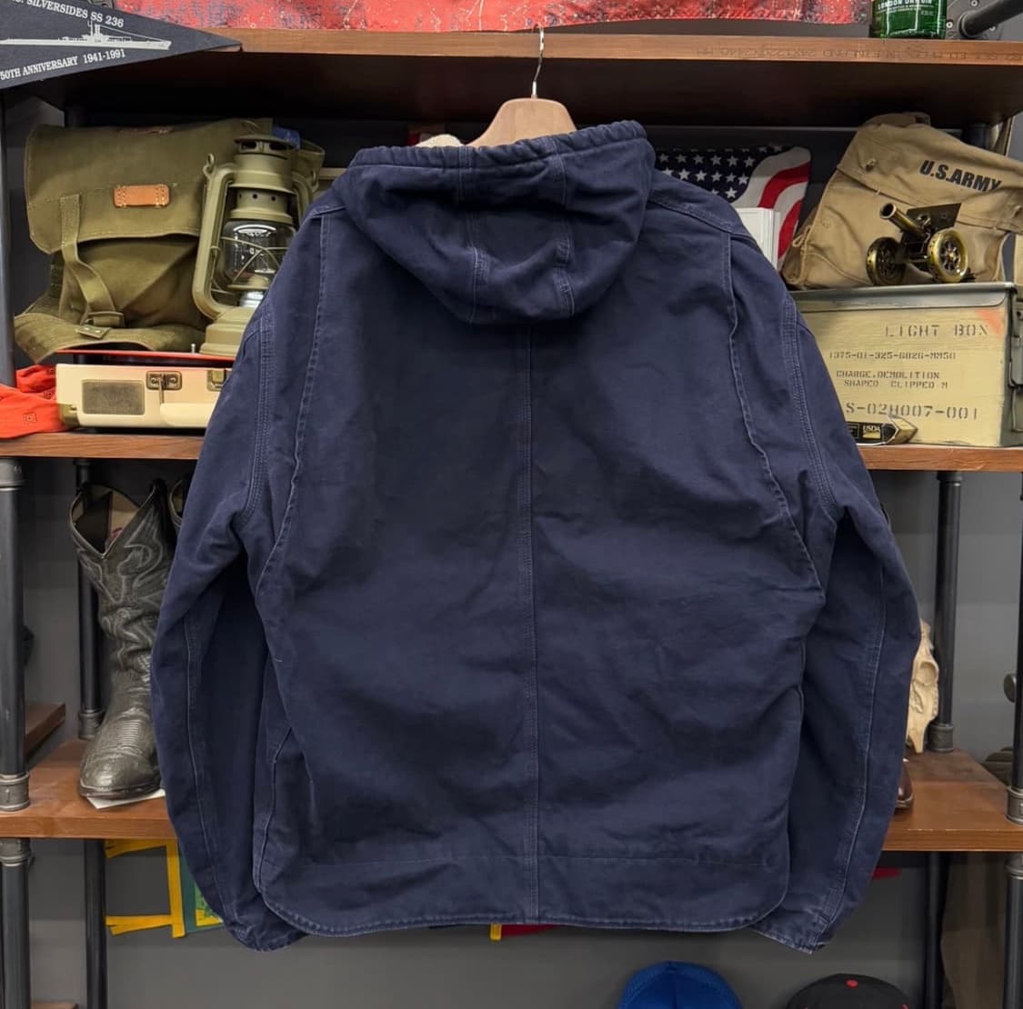 00s 칼하트 J141 쉐르파 라이닝 헤비 캔버스 워크 후 드 엑티브 자 상품이미지2