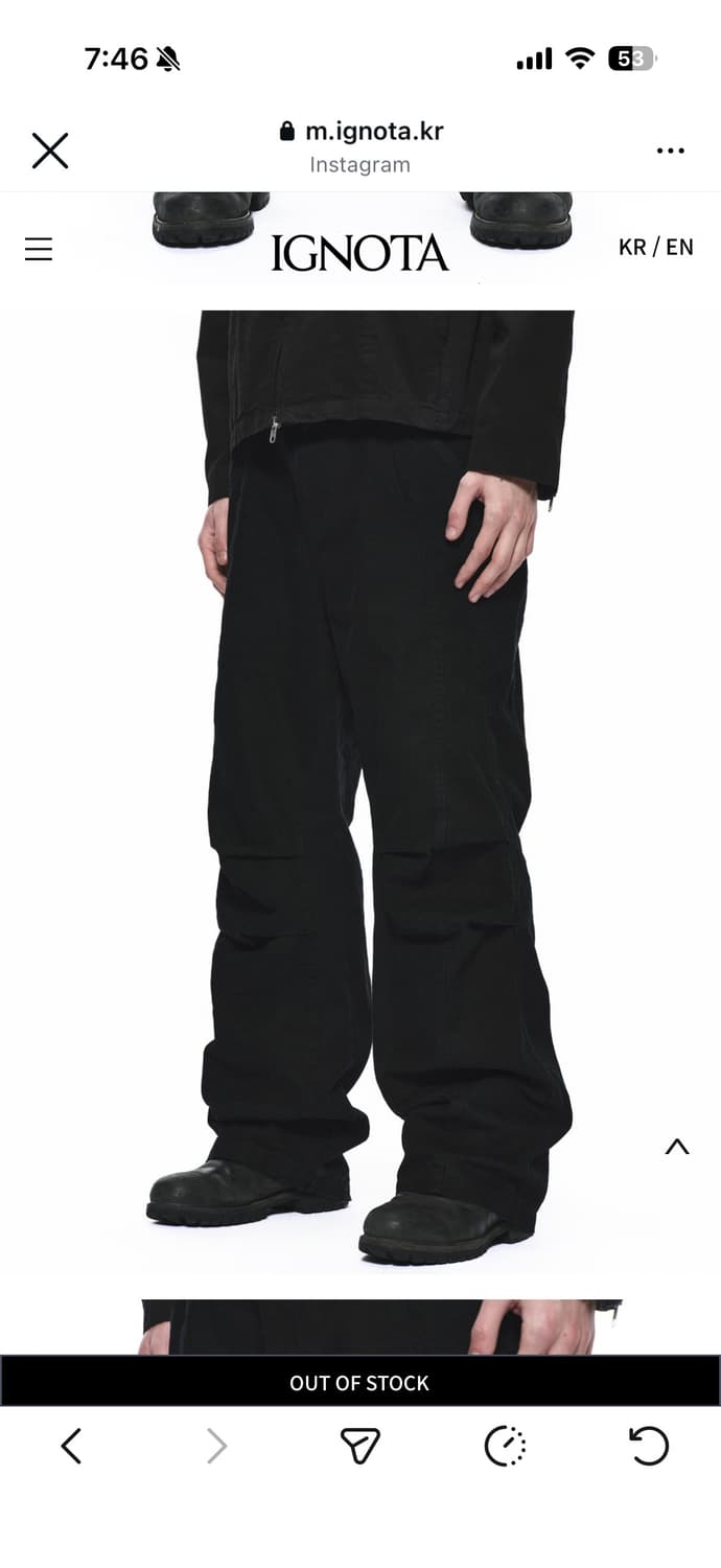 이그노타 CORE:14 SEED POCKET PANTS 블랙 상품이미지1