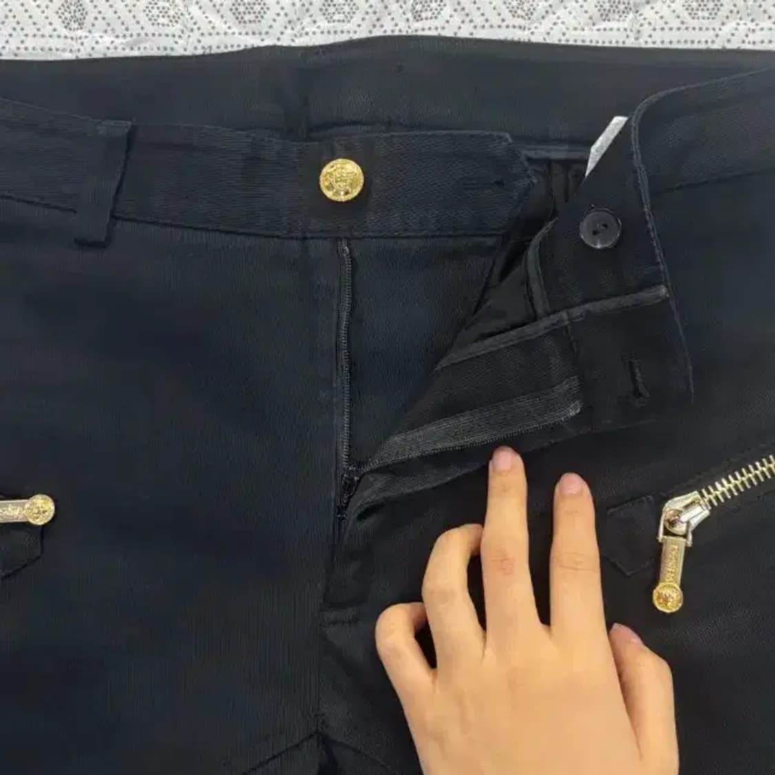 베르사체 블랙 팬츠 50 사이즈 상품이미지2