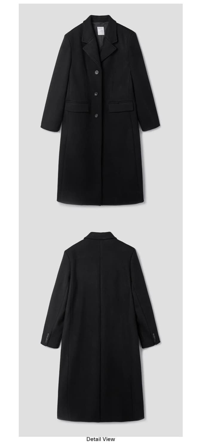 H&m 롱코트 블랙 상품이미지2