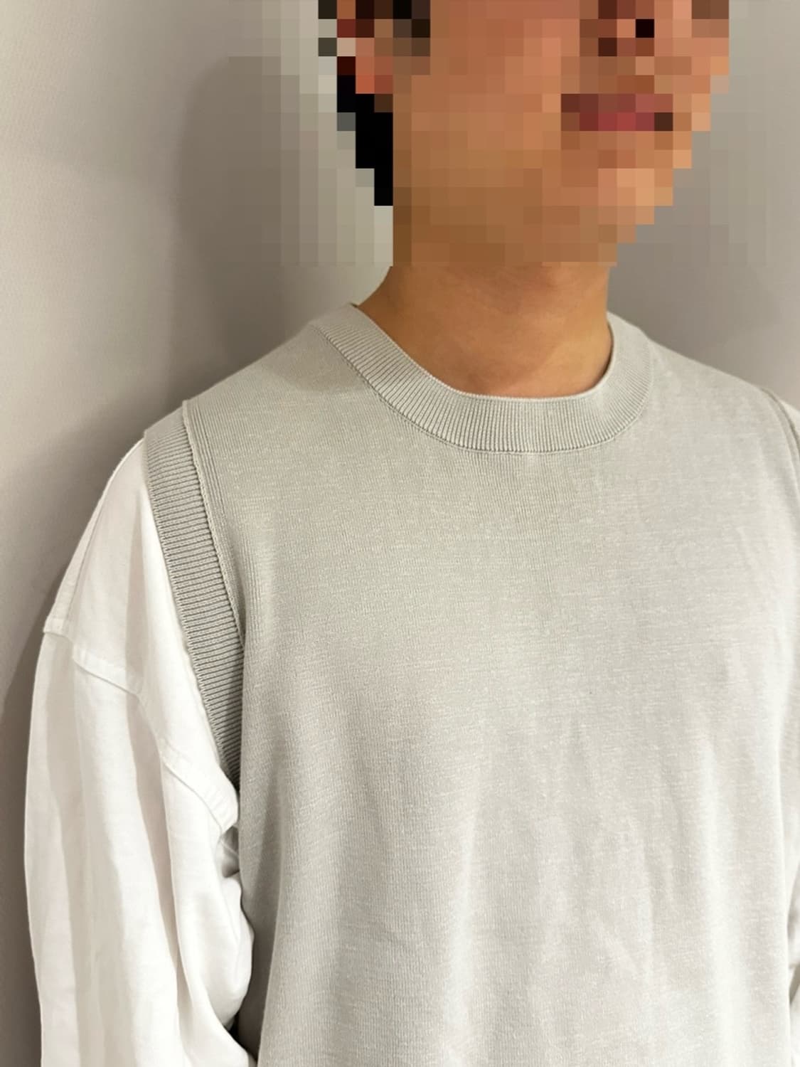 포터리 컴포트 크루넥 니트베스트 그레이 1 사이즈 상품이미지5