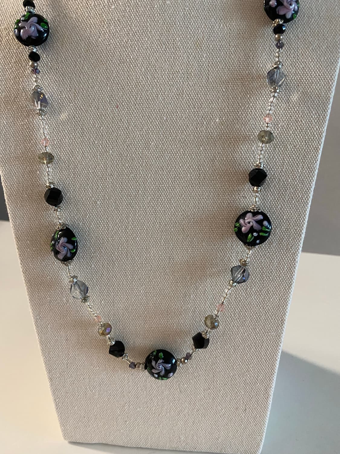 빈티지 비즈 플라워패턴 롱 목걸이 상품이미지9