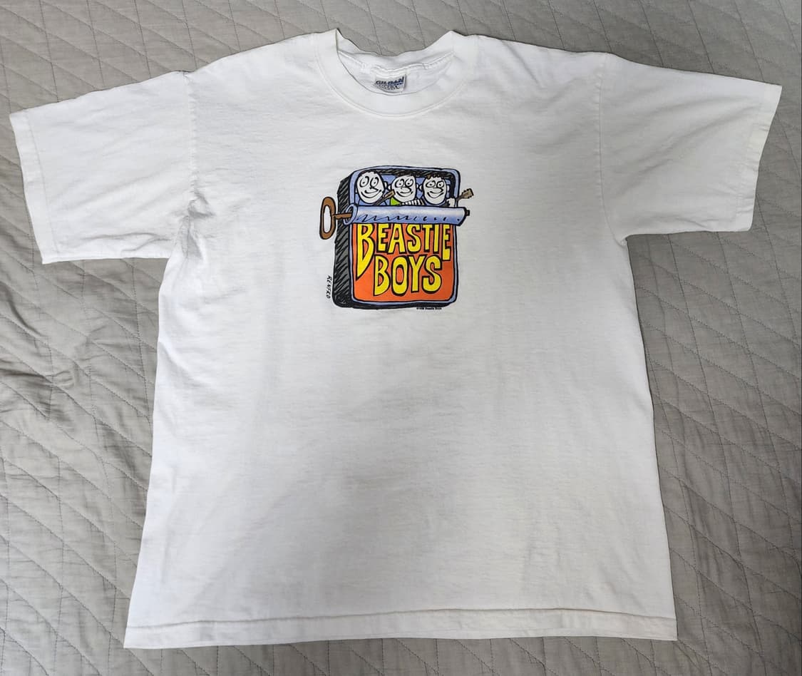 [L] 90s 비스티보이즈 RENFRO 통조림 빈티지 밴드티 랩티 상품이미지1