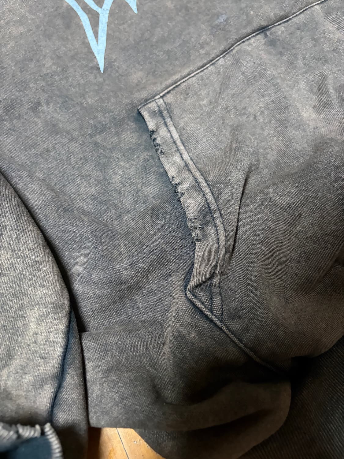 데미지드 빈티지 후드티 브라운 L~XL 상품이미지3