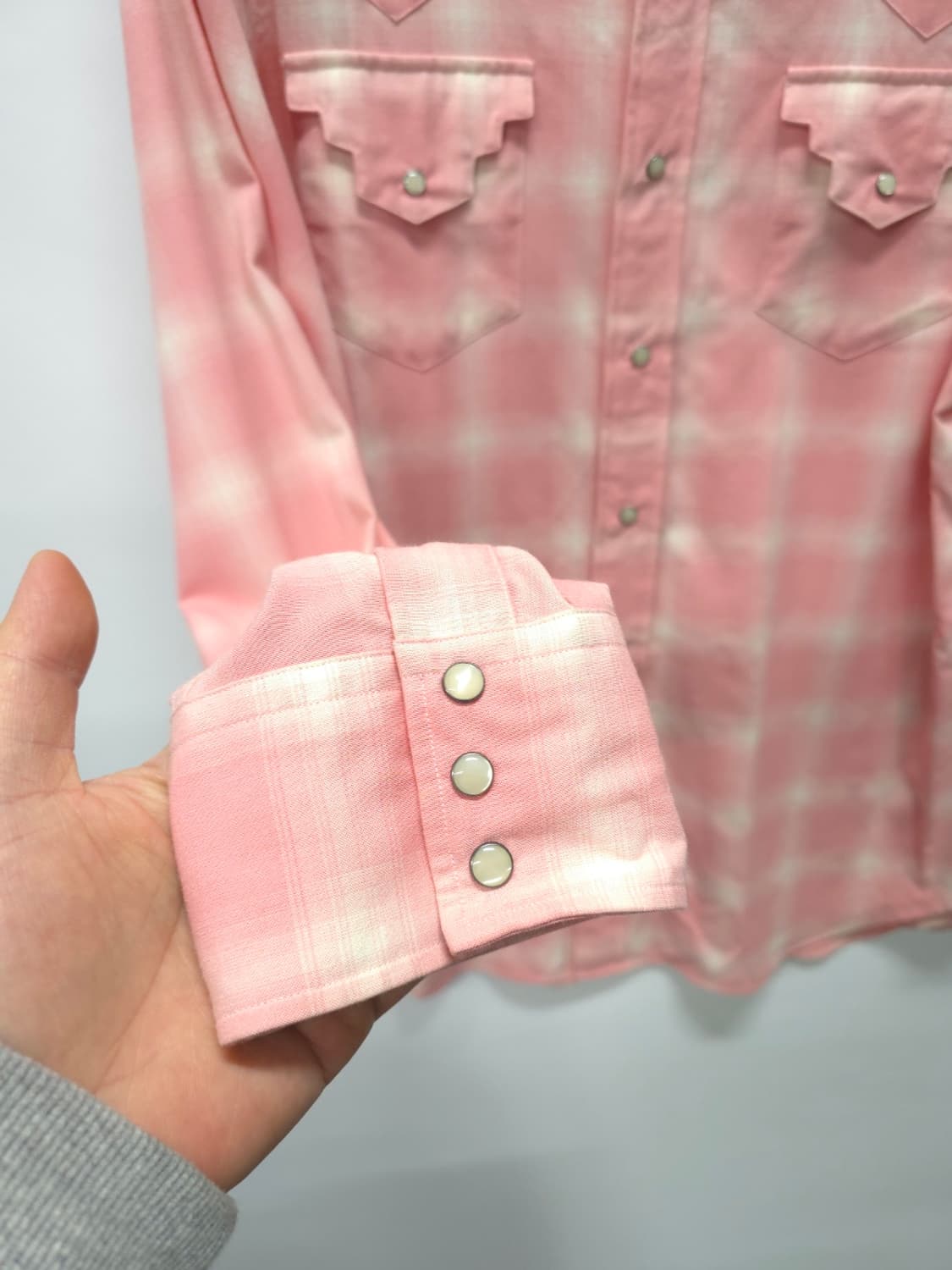 폴로 랄프로렌 핑크 섀도우 체크 웨스턴 셔츠 (105) 상품이미지9