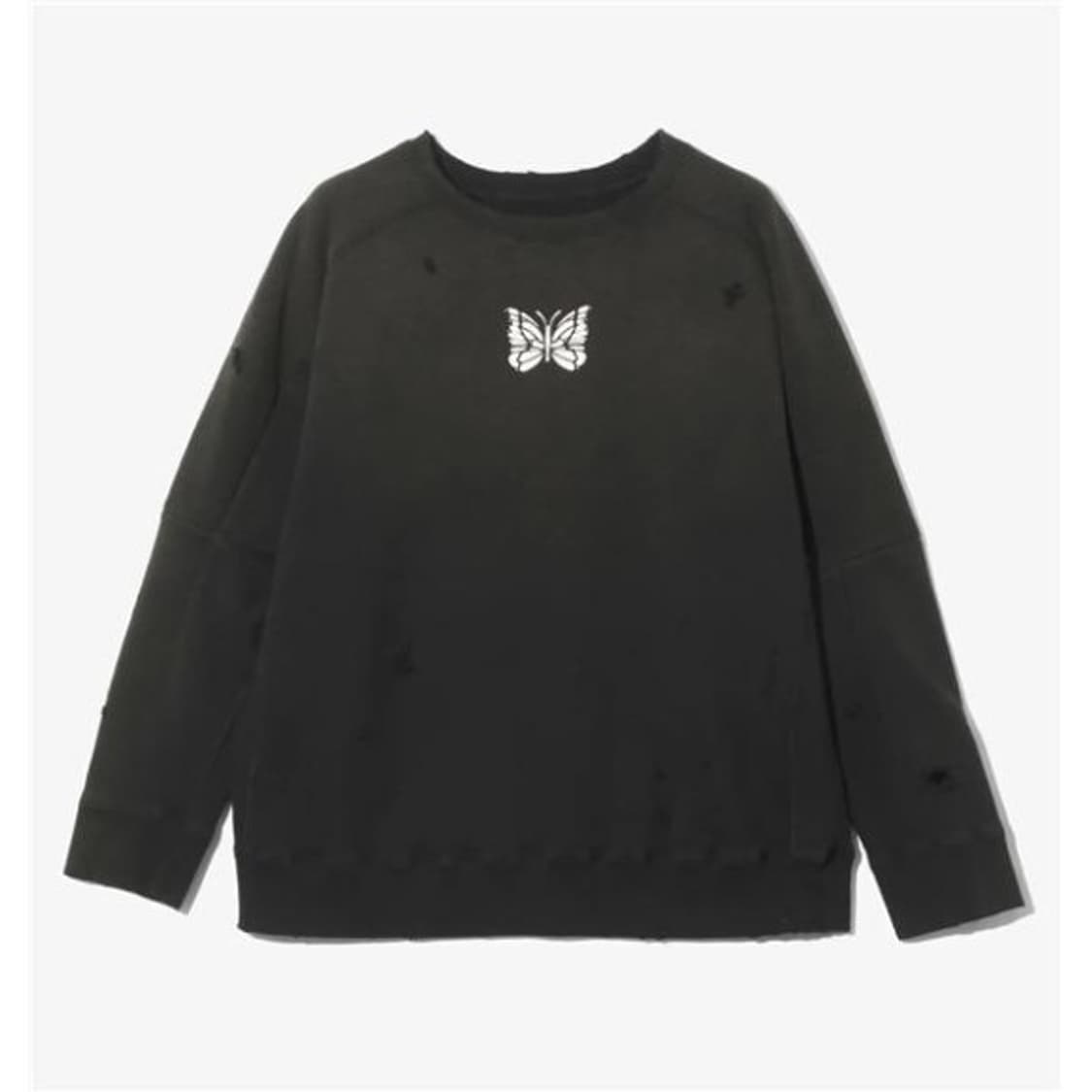 (XL) 니들스 25FW DECONSTRUCTED 맨투맨 스웻 셔츠 블랙 상품이미지1