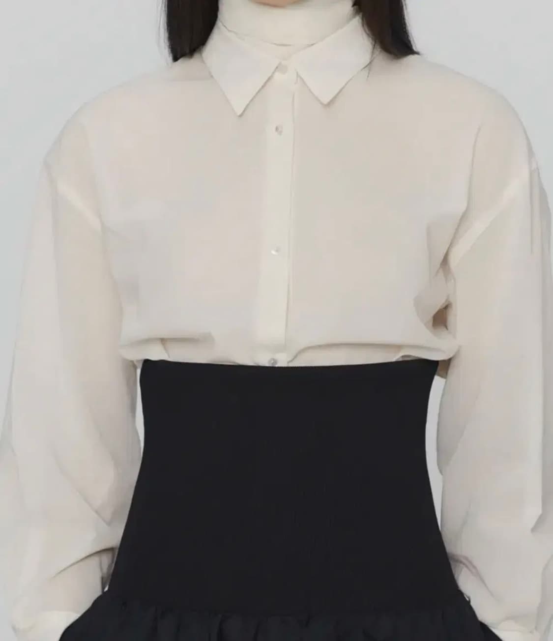 NYLON SHIRRING FLARE SKIRT 상품이미지2