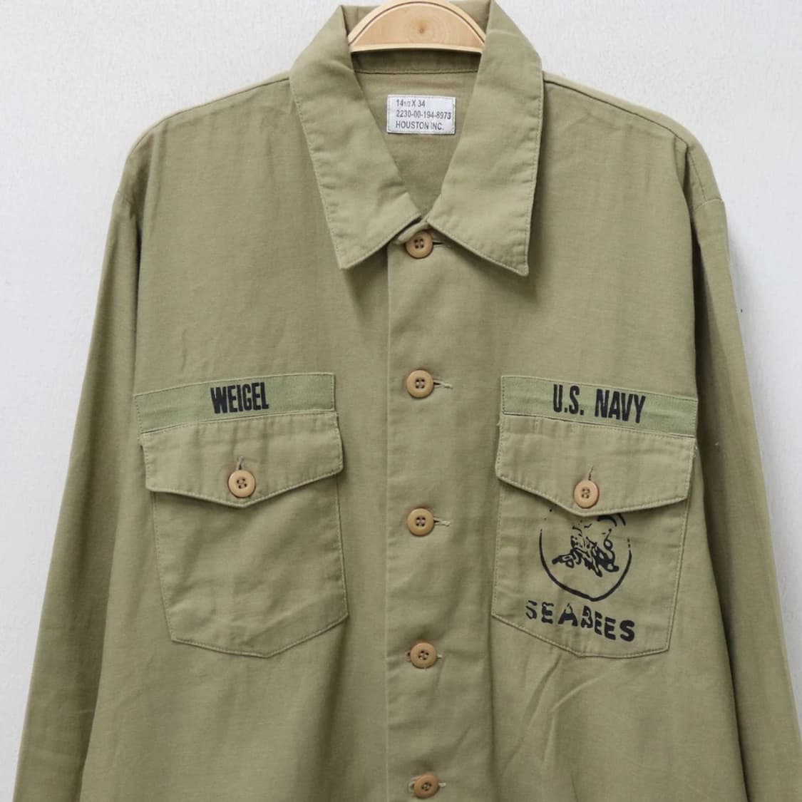 HOUSTON 휴스턴 U.S.NAVY SEABEES 셔츠 69743 상품이미지3