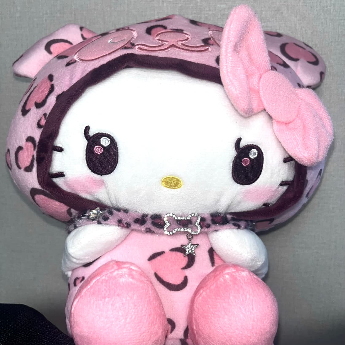 Gyaru Leopard Pink Cubic Choker 갸루 상품이미지1