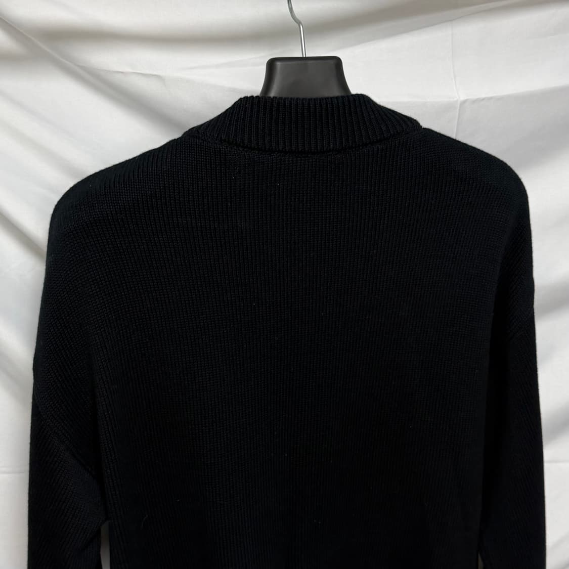 [S+급/M] 아미 AMI 빅하트 로고 가디건 블랙 상품이미지4