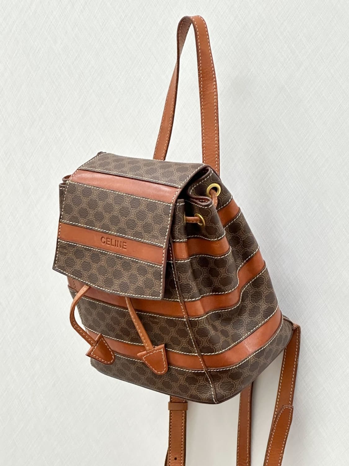 celine / 셀린느 브라운 마카담 미니 백팩   상품이미지5