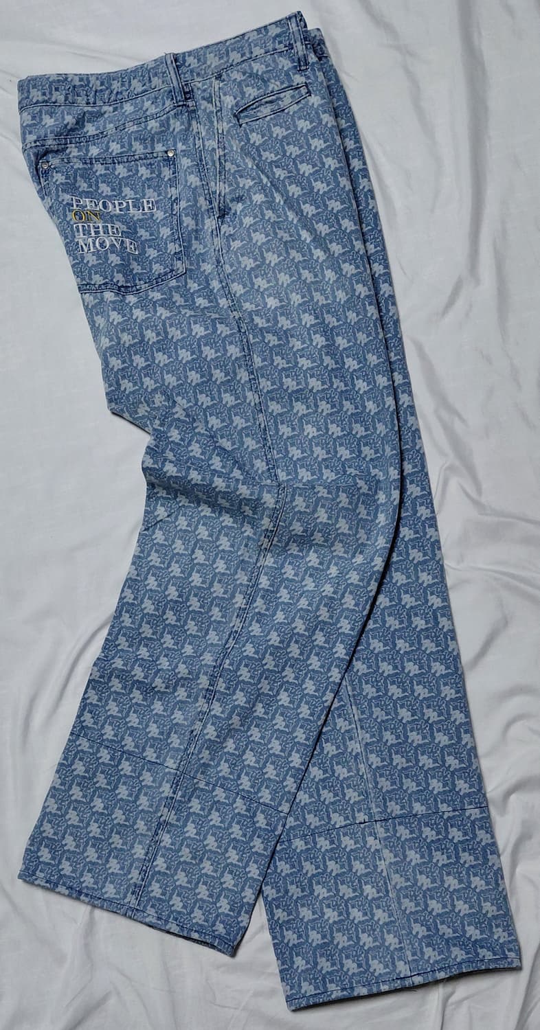 [XL] 카파(Kappa) x GU 콜라보 반다 로고 와이드 데님 팬츠 상품이미지1