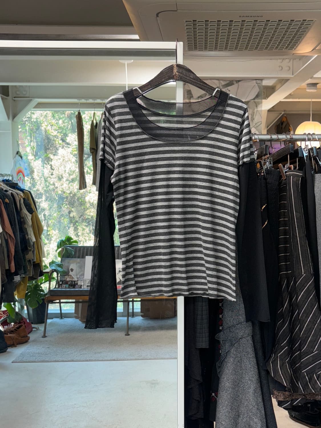 센소유니코 nero 레이어드 매쉬 롱슬리브 상품이미지1