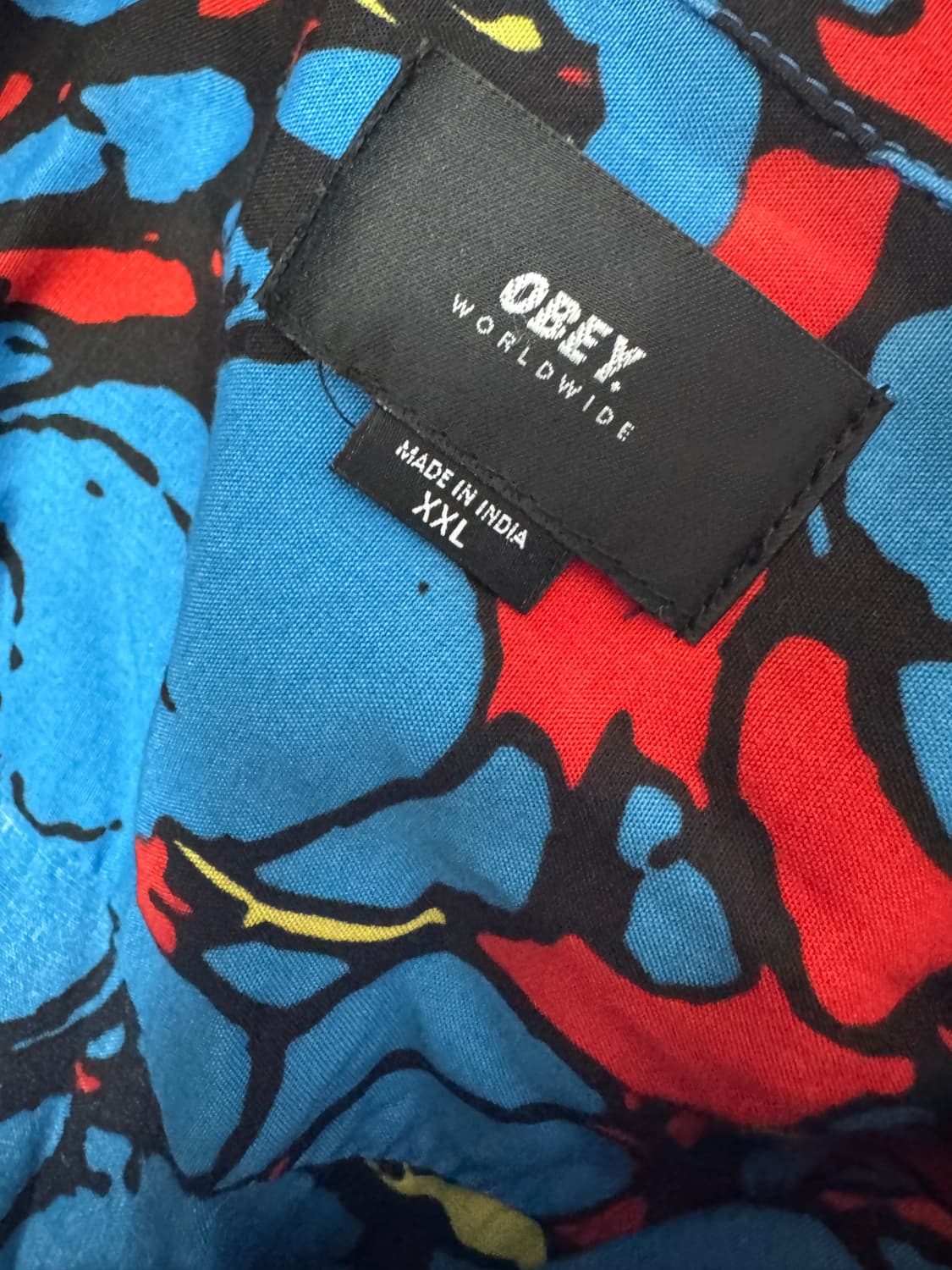 오베이 OBEY 레트로 하와이안 반팔 셔츠 2XL 상품이미지3