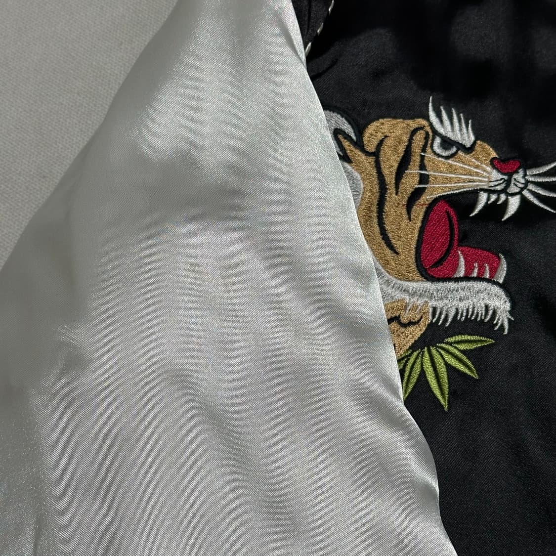 L VTG 호랑이, 봉황 자수 불루종 스카쟌 상품이미지7
