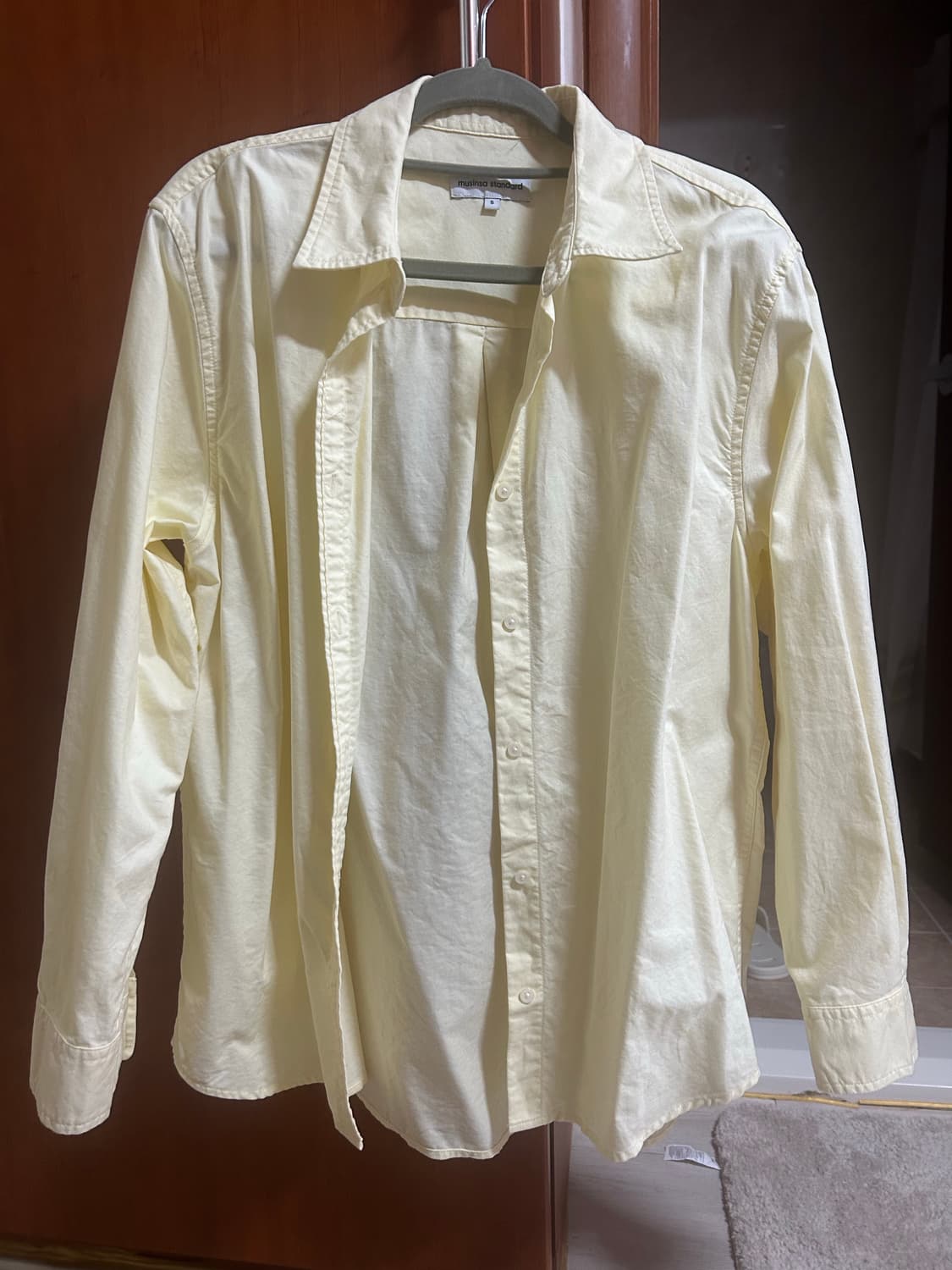 무신사 옥스포드 셔츠 레몬크림 상품이미지1