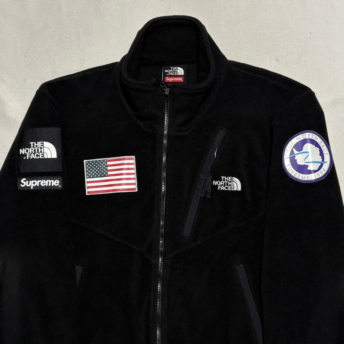 XL 슈프림 x 노스페이스 17SS 트랜스 안타티카 익스페디션 폴라텍 플 상품이미지1