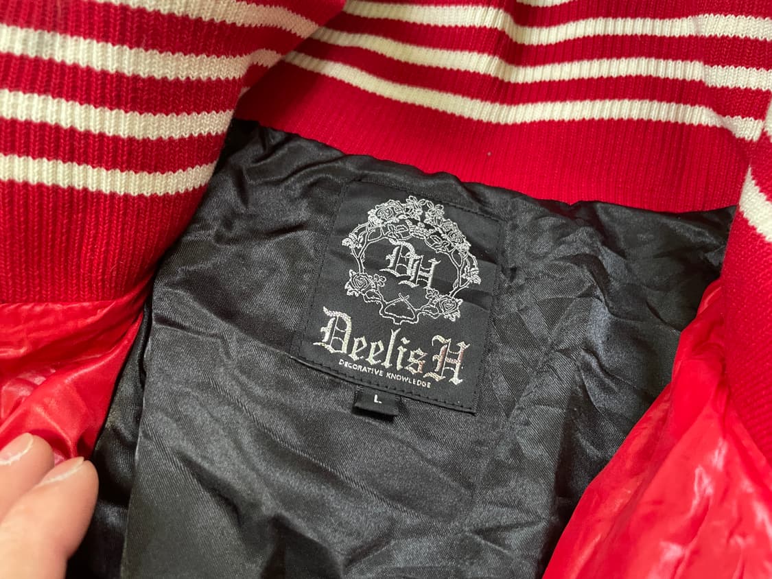 디리시 크레스트 자수 퍼 후드 패딩 y2k goa lgb J03503 상품이미지7