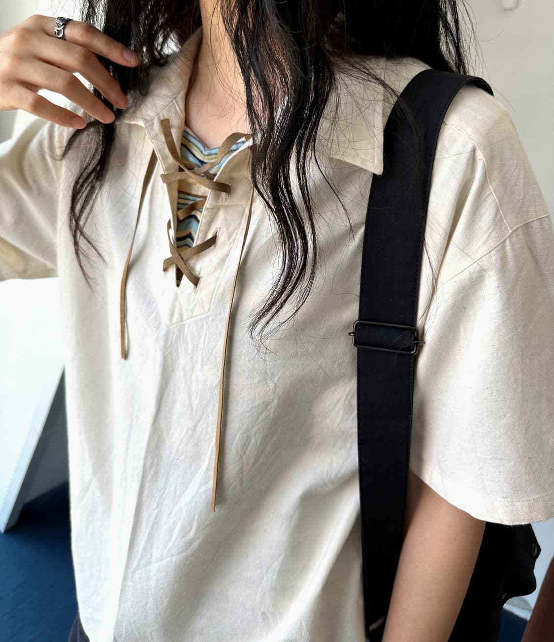 Stretched cotton volume design top 상품이미지8
