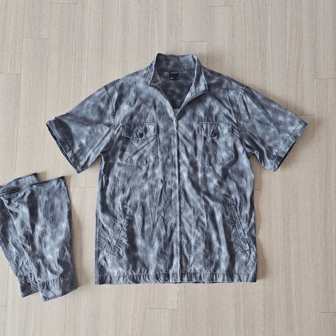 L 100 IMPALA 임팔라 다잉 데님 자켓 반팔 긴팔 간절기 남자 상품이미지3