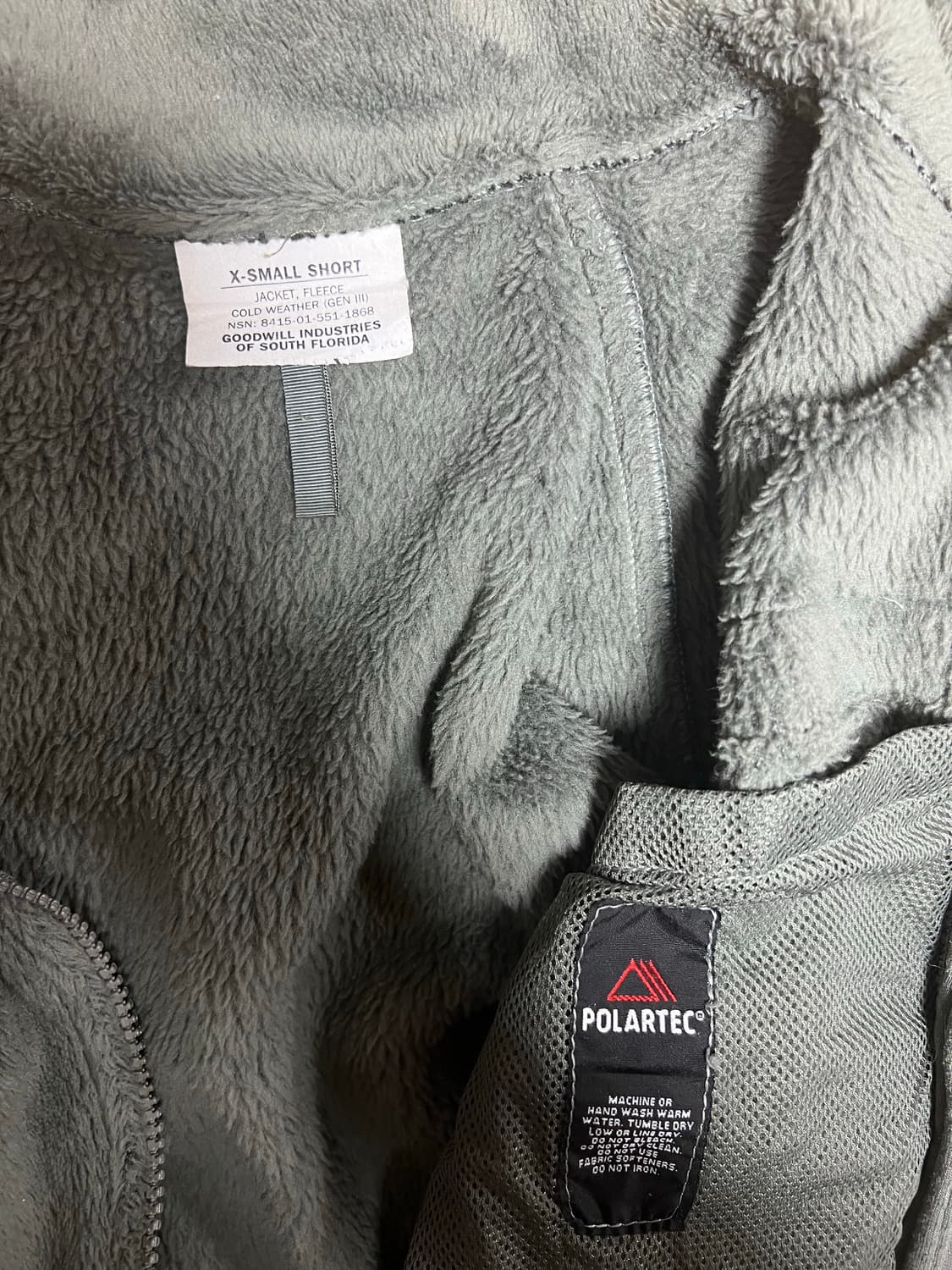 미군 폴라텍 폴리스 ECWCS Gen3 Level 3 Fleece Jac 상품이미지3