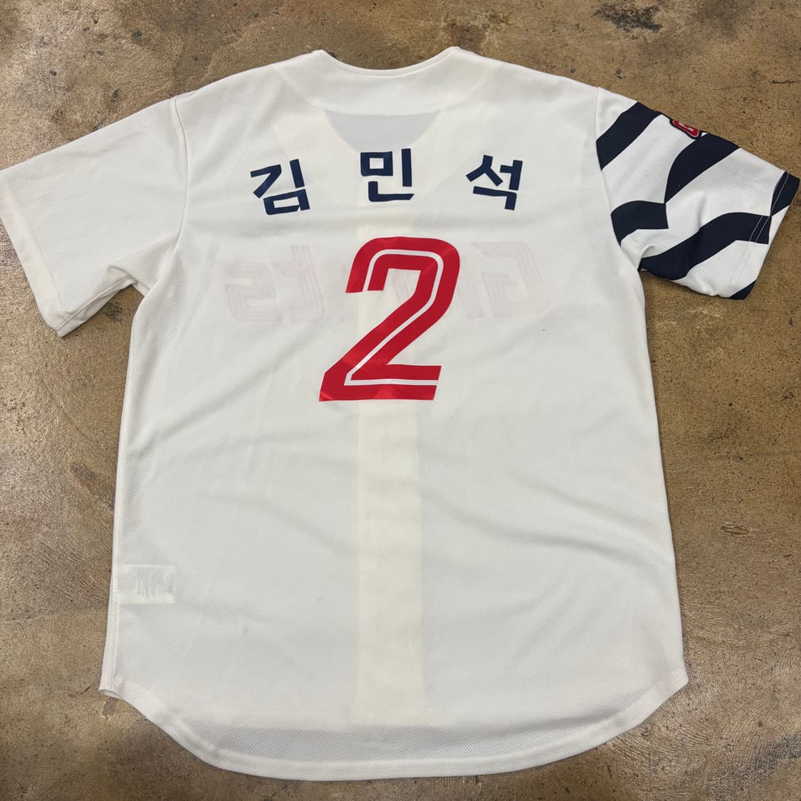 [정품/100,L] 롯데 자이언츠 홈 어센틱 유니폼 김민석마킹 b8 상품이미지3