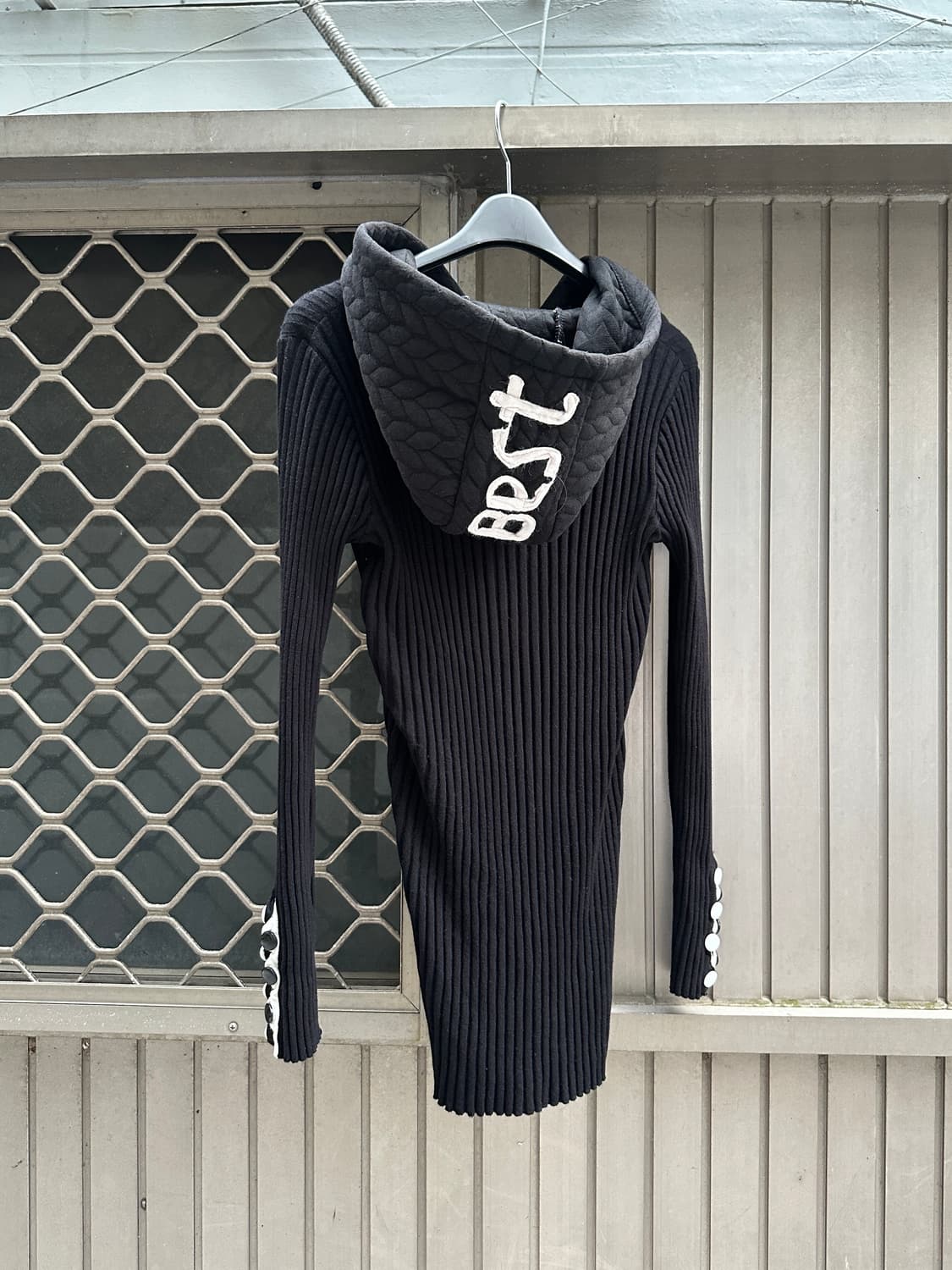Vintage lettering slim sleeve hood  상품이미지7