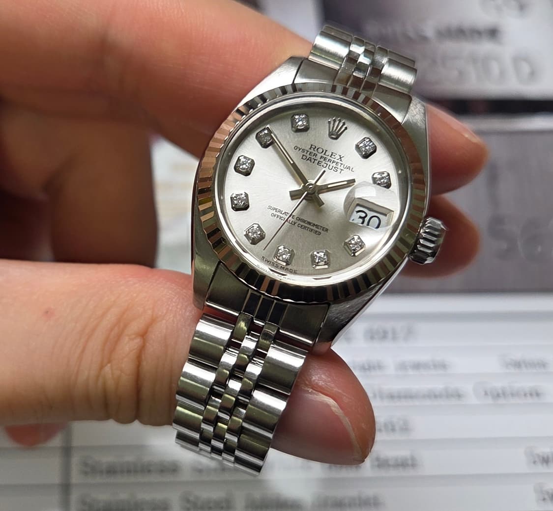 롤렉스 데이저스트 6917 실버 10P다이아 쥬빌리줄 여성용 (감정서 포 상품이미지4