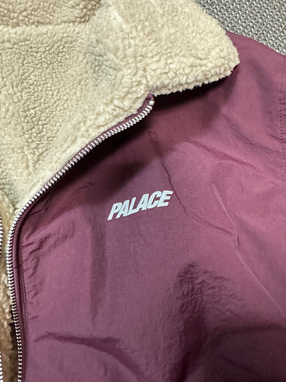 팔라스 리버시블 쉐르파 자켓 버건디 상품이미지4