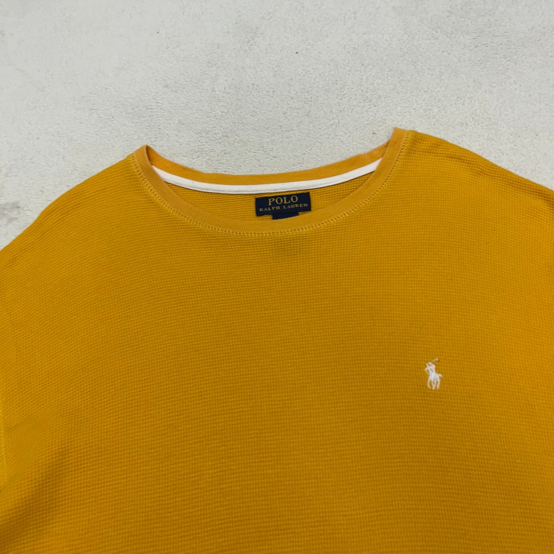 Polo mustard yellow waffle tee 상품이미지5