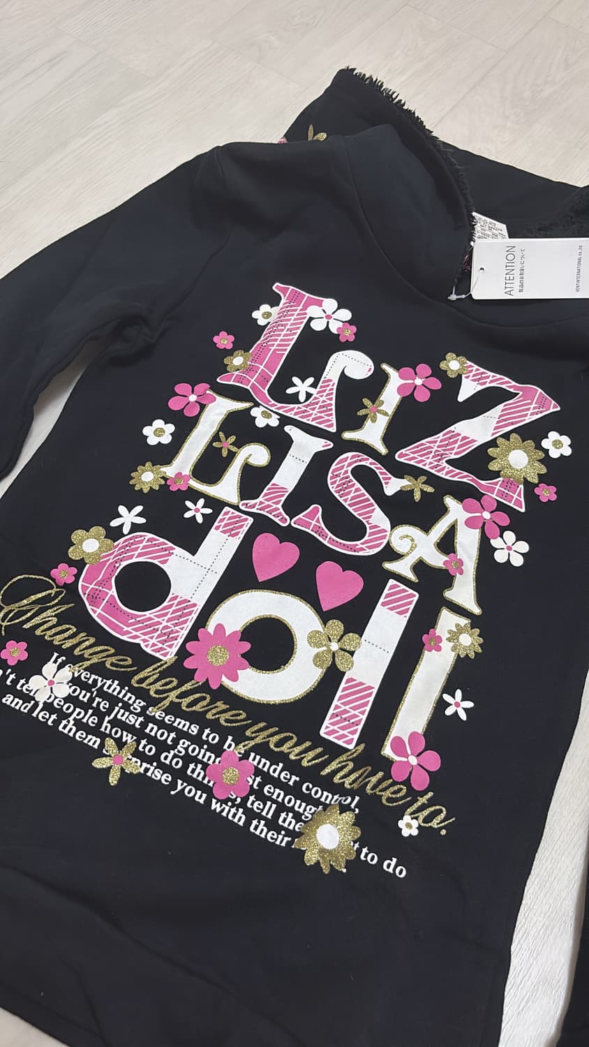 새상품) Liz Lisa doll 레터링 후드티 고전 리즈리사 오네갸루 상품이미지2