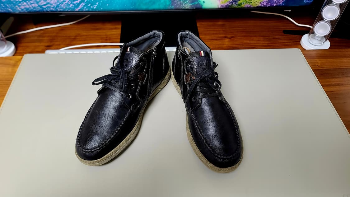 제니아 남성 가죽 사이드 지퍼 부츠 (265EE), 다크 네이비 상품이미지1