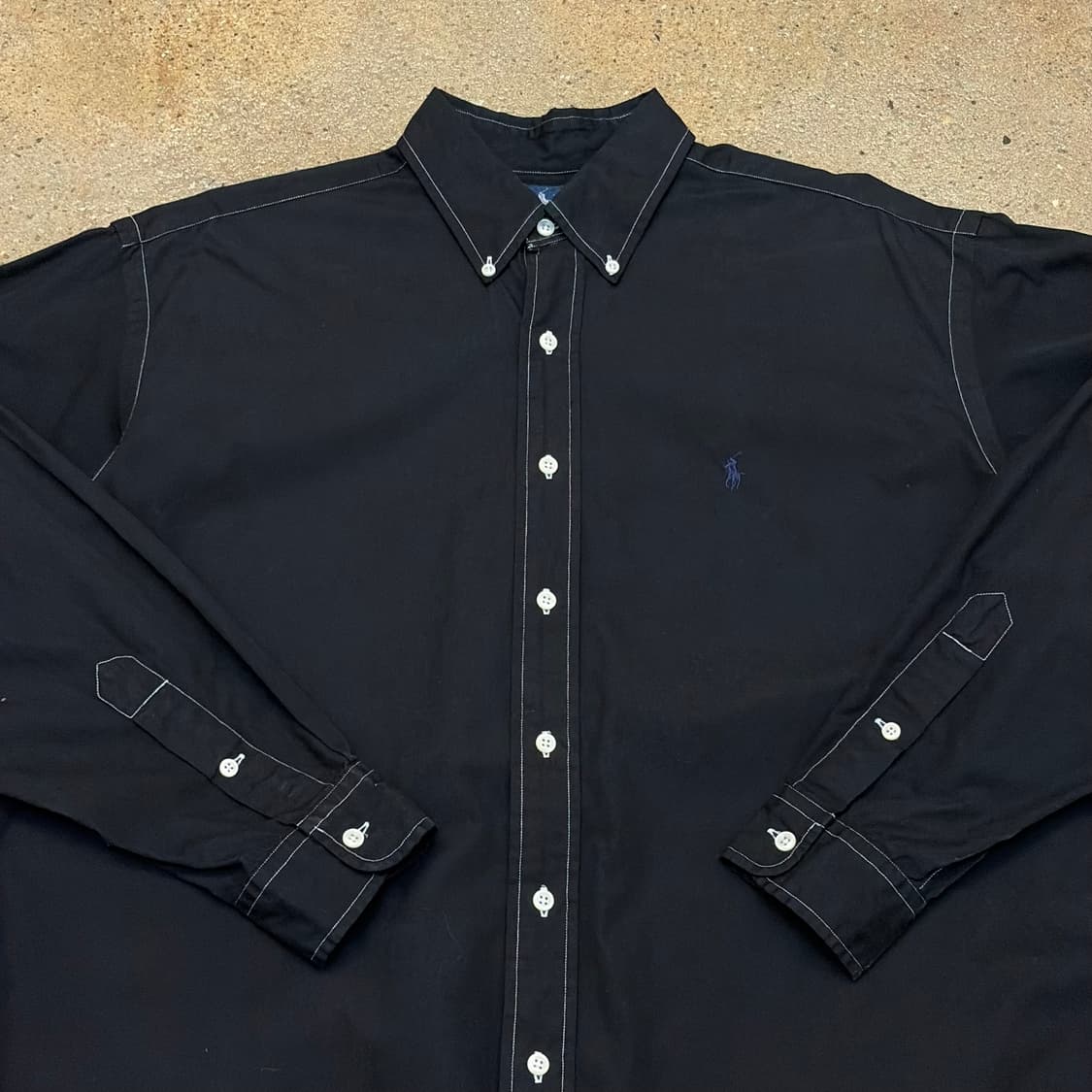 새상품급 00s 미국 빈티지 폴로랄프로렌 긴팔 검정 블랙셔츠 상품이미지2