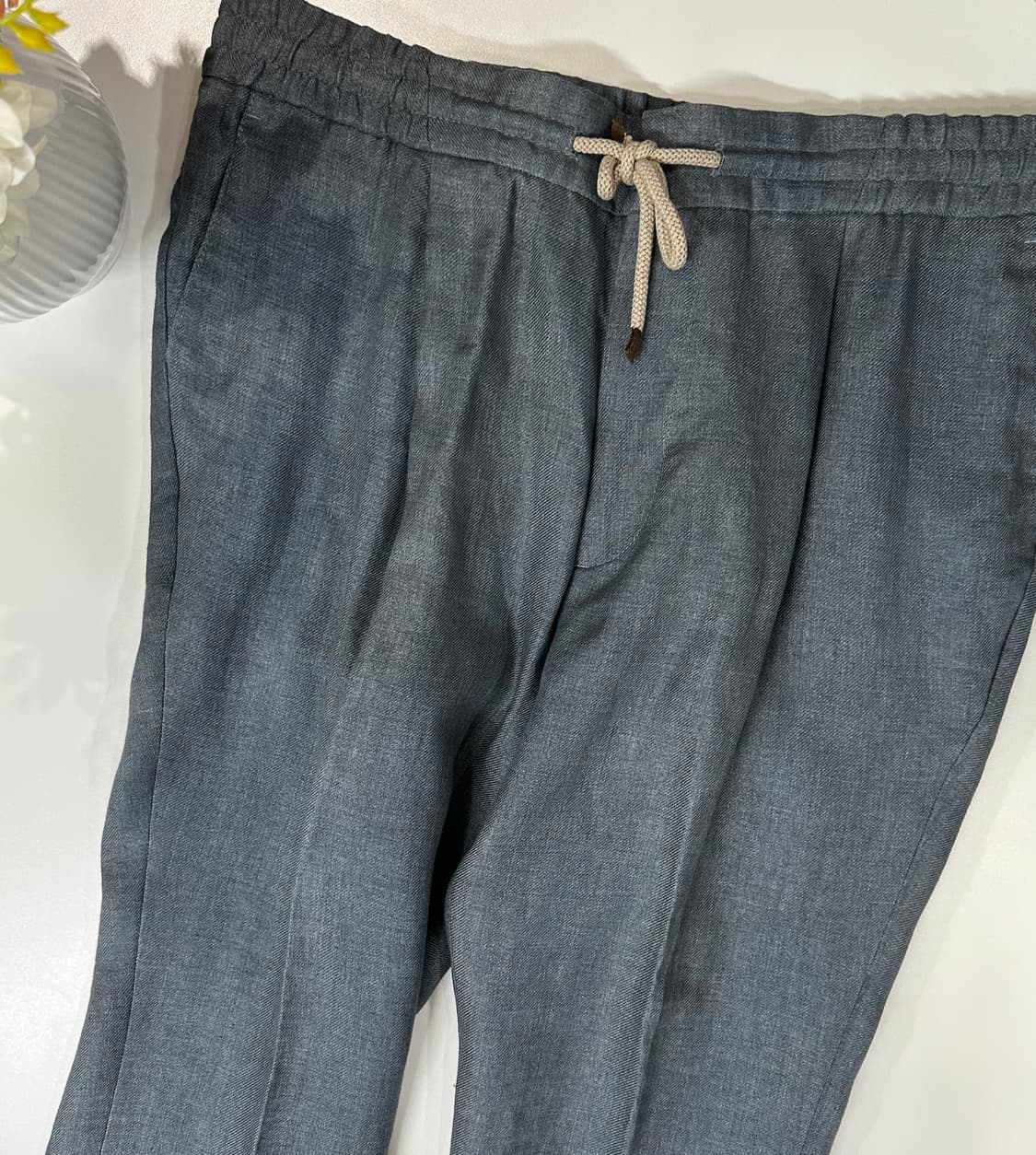 브루넬로 쿠치넬리 린넨 드로스트링 레저핏 팬츠 상품이미지3