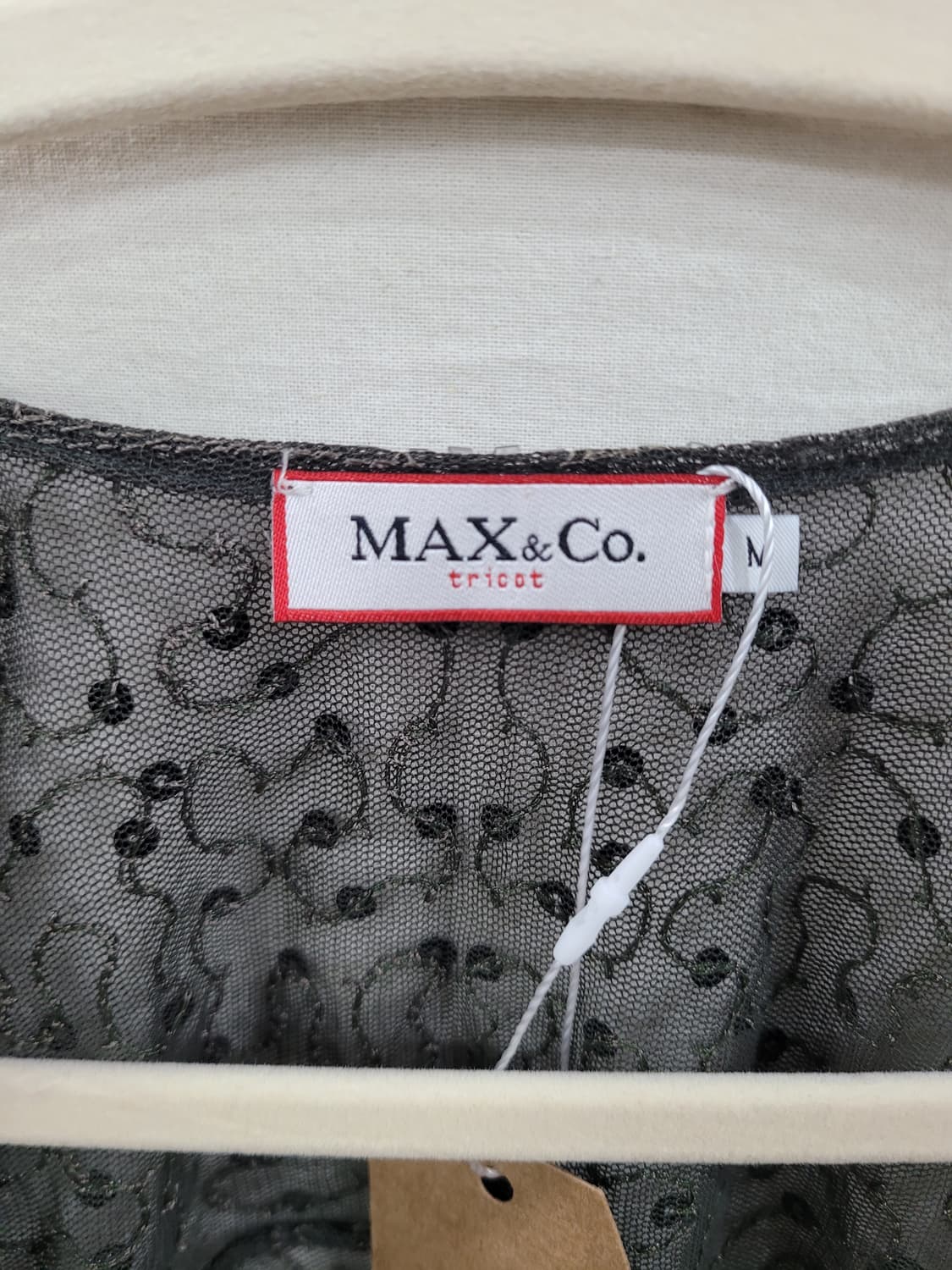 막스앤코 MAX&CO 여성 반팔 시스루 숏 가디건 M 상품이미지3