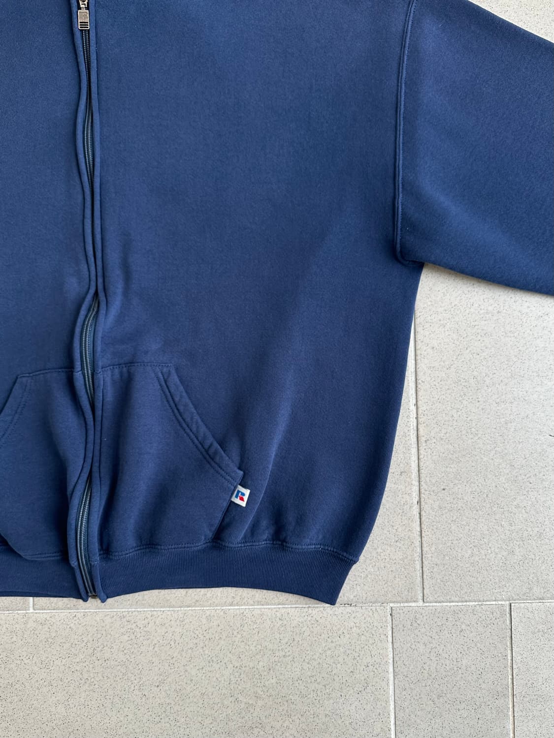 90s 빈티지 러셀 후드집업 네이비 XL 상품이미지3