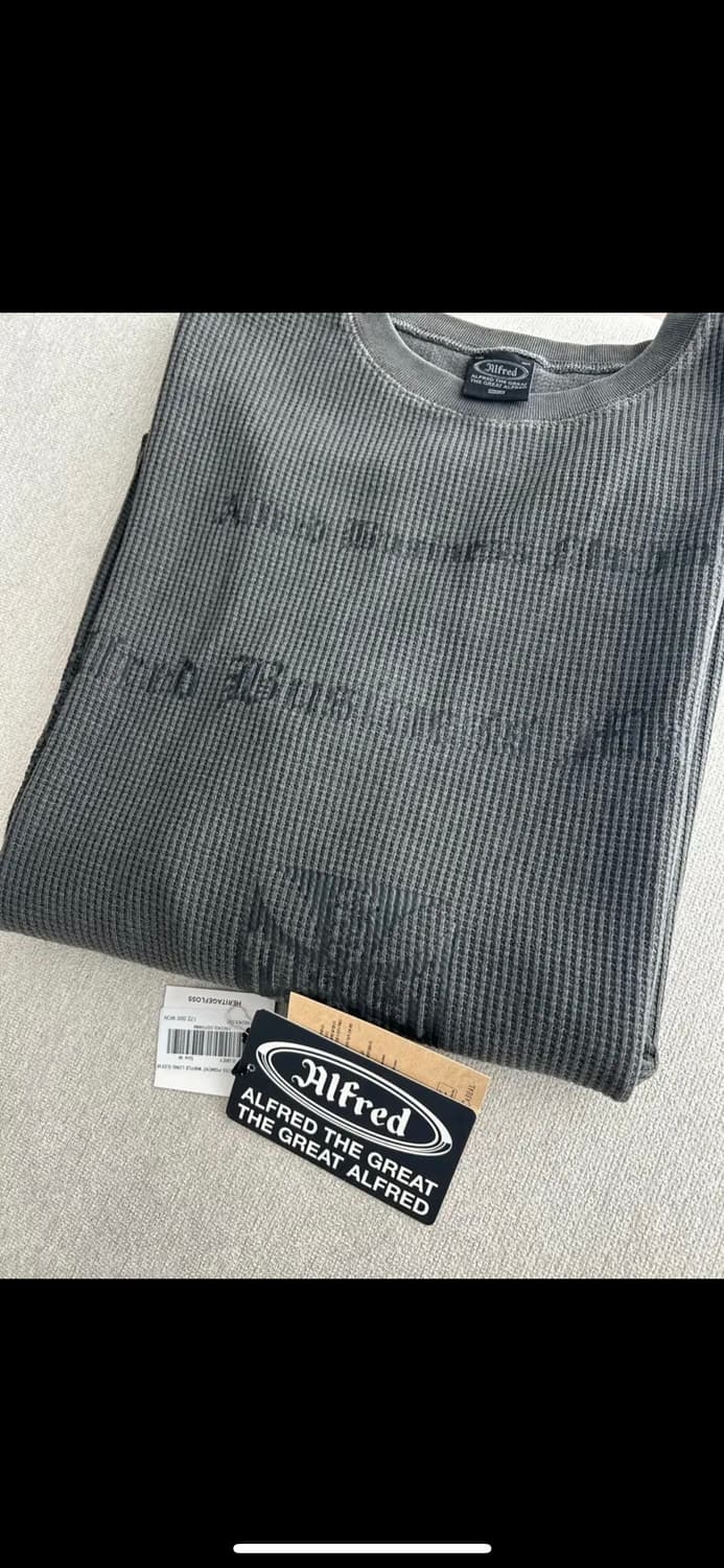Alfred 알프레드 와플 롱슬리브 차콜 M 헤리티지플로스 상품이미지3