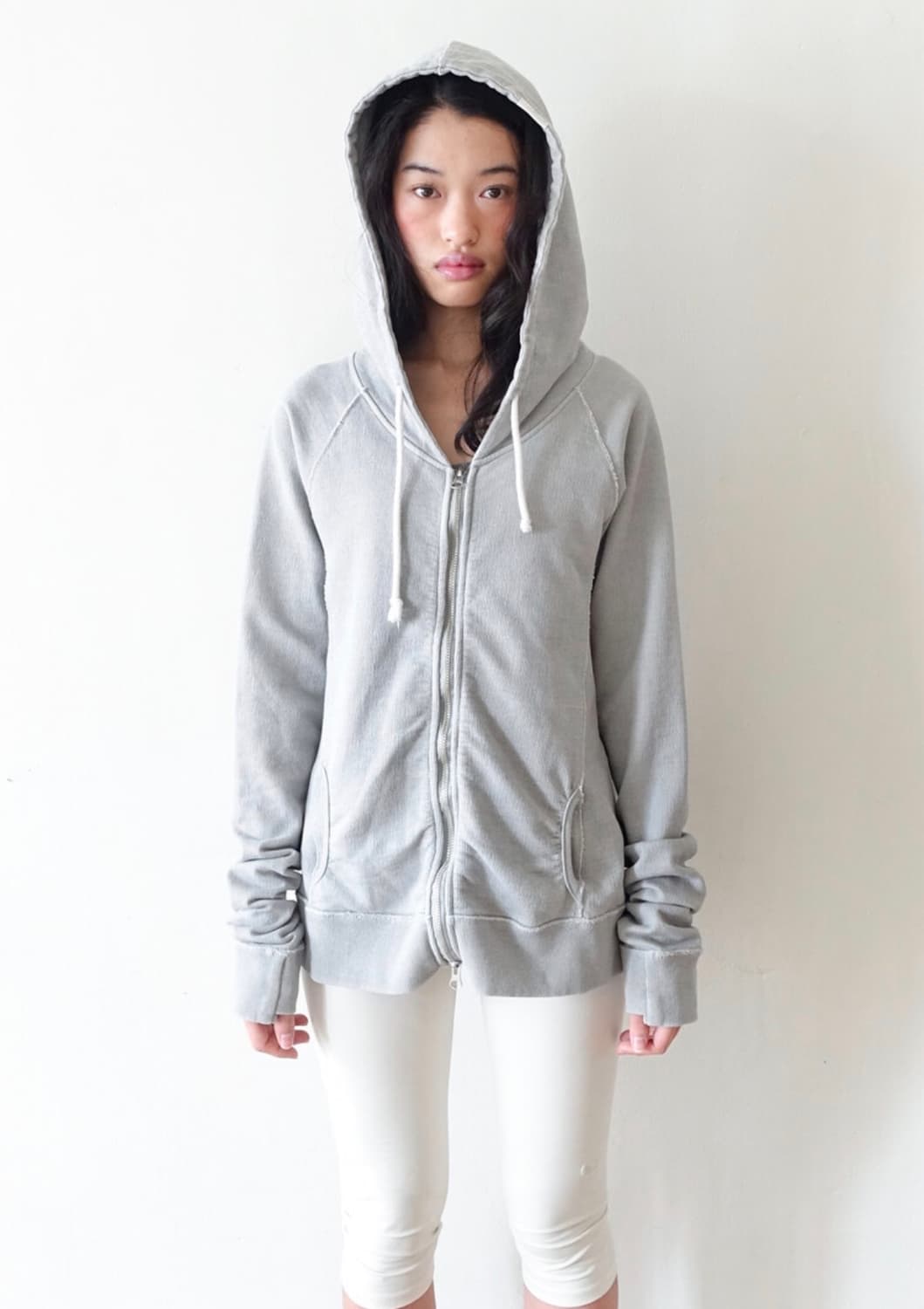 샵페어리 [fe.3] washed lily hoodie (grey) 상품이미지1