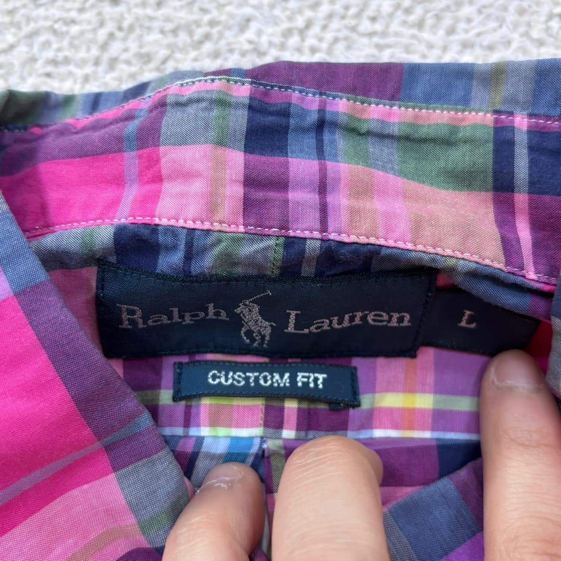 L 폴로랄프로렌 마드라스 체크 셔츠 0414E 상품이미지3