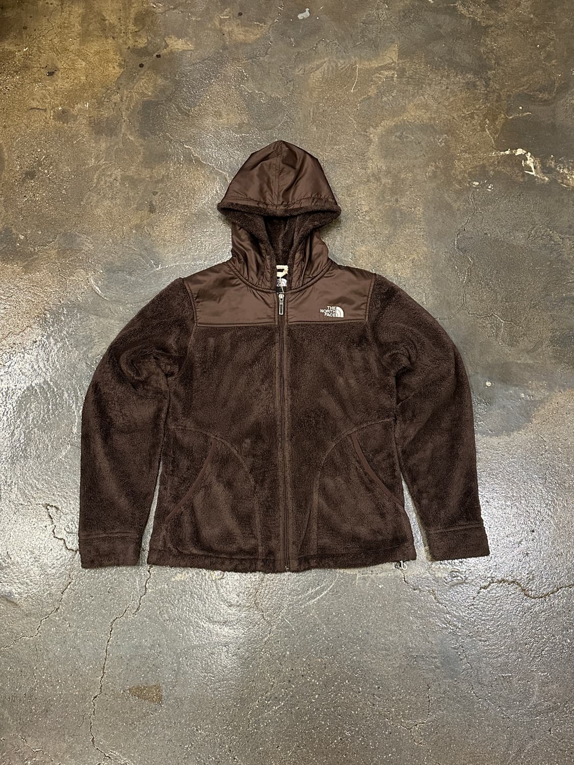 노스페이스 브라운 후리스 후드 집업 S 상품이미지1