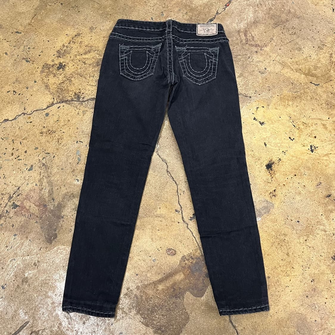 [정품/25] 트루릴리젼 블랙 스티치 데님 바지 b18 상품이미지3