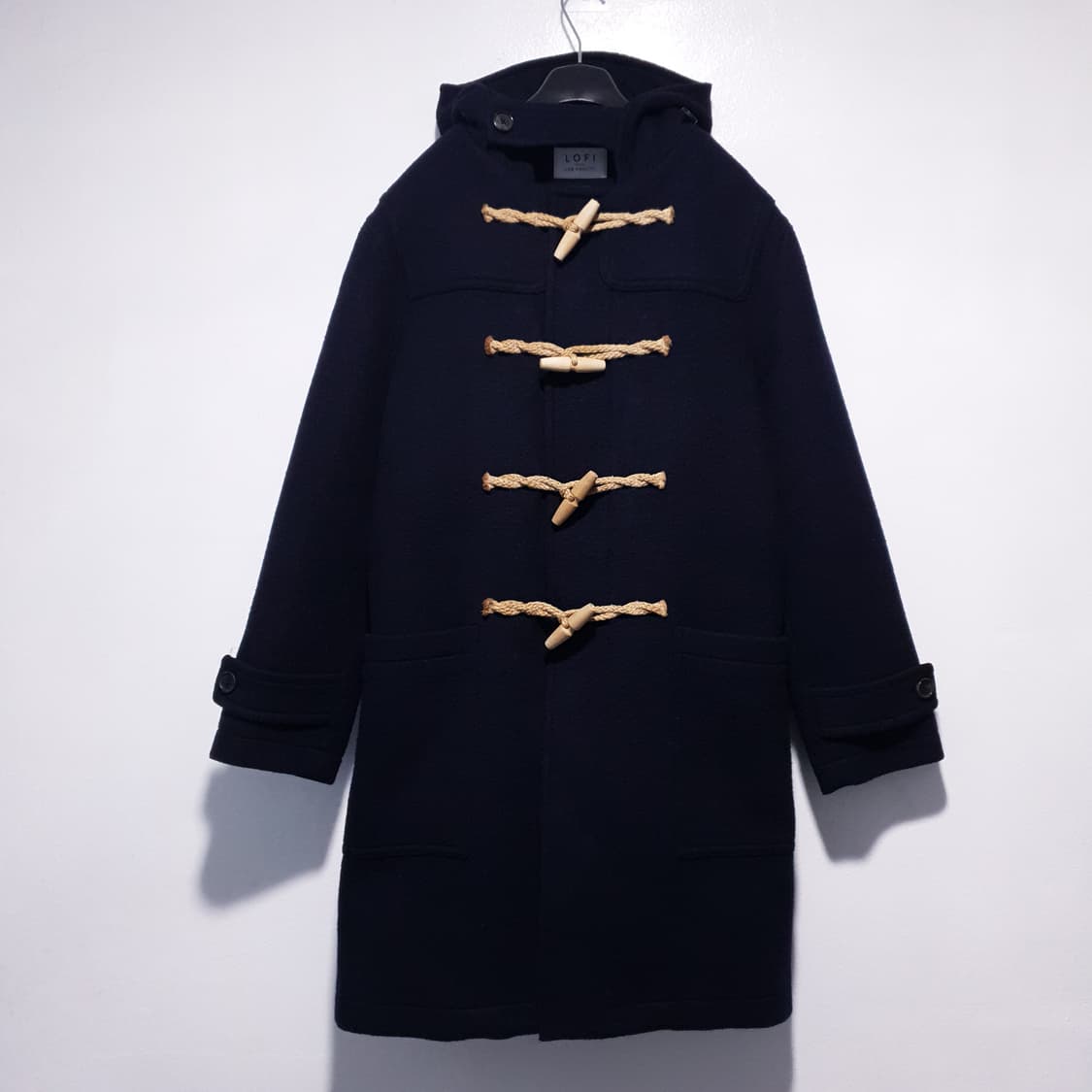 LOFI 로파이 오버핏 스테디 더플 후드 떡볶이 코트 자켓 네이비 L 상품이미지2